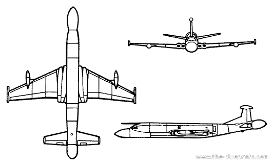 Самолет Nimrod AEW 3 - чертежи, габариты, рисунки