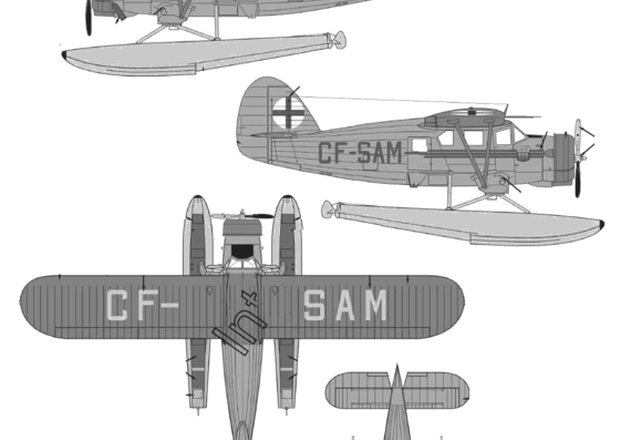 Aircraft Noorduyn UC-64A Norsemam Floats - drawings, dimensions, figures