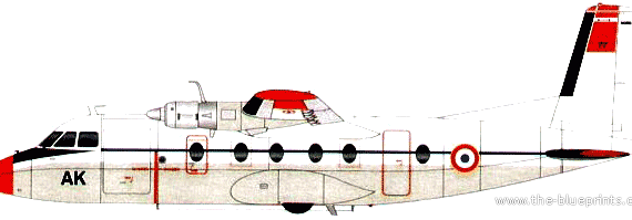 Самолет Nord 262 - чертежи, габариты, рисунки
