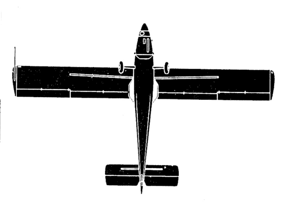 Самолет Nord 3400 - чертежи, габариты, рисунки