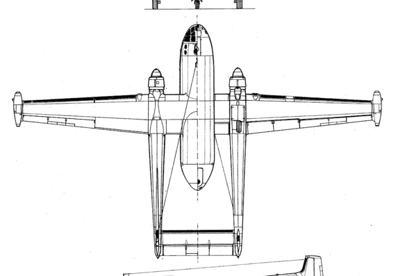 Nord Aviation Nord-2502 Noratlas - drawings, dimensions, figures