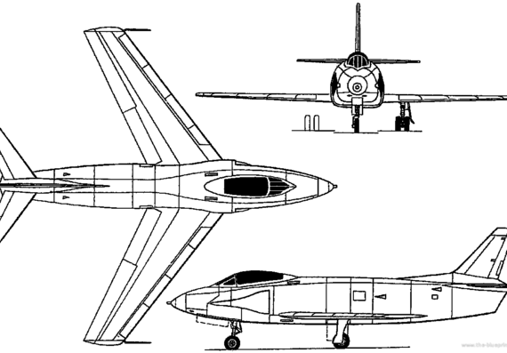 Самолет North American F-93 (USA) (1950) - чертежи, габариты, рисунки
