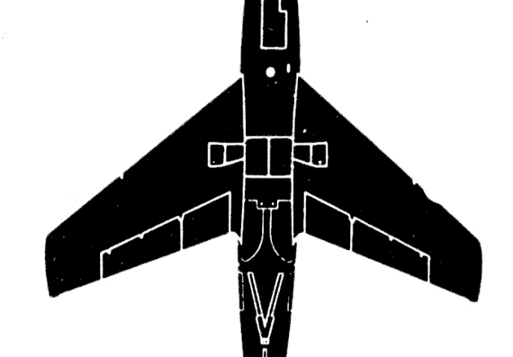 Самолет North American FJ4 Fury - чертежи, габариты, рисунки