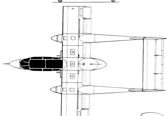 Самолет North American OV-10 Bronco - чертежи, габариты, рисунки