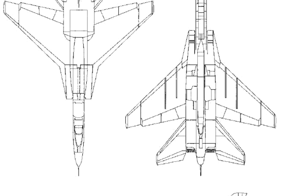 Самолет North American RA-5 Vigilante - чертежи, габариты, рисунки
