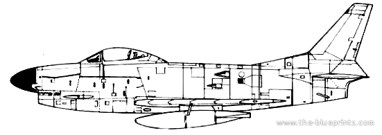 North American RF-86K Sabre - drawings, dimensions, figures