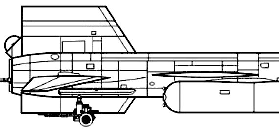 Самолет North American X-15A-2 - чертежи, габариты, рисунки