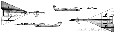 North American XB-70 Valkirye aircraft - drawings, dimensions, figures