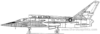 Самолет North American XF-107A - чертежи, габариты, рисунки
