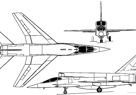 North American YF-107 Ultra Sabre (USA) (1957) - drawings, dimensions, figures