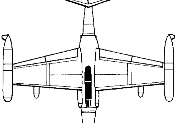 Самолет Northrop F-89 Scorpion (USA) (1948) - чертежи, габариты, рисунки