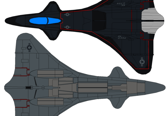 Northrop Grumman F-19B knight Specter - drawings, dimensions, figures