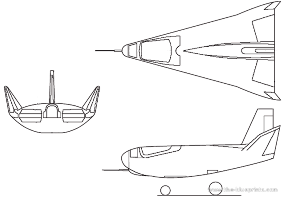 Northrop HL-10 (USA) aircraft (1966) - drawings, dimensions, figures