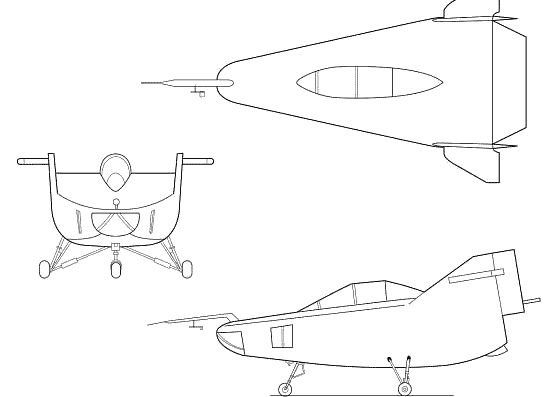 Самолет Northrop M2-F2 - чертежи, габариты, рисунки