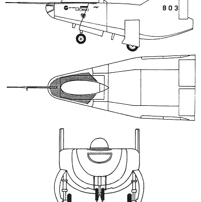 Самолет Northrop M2F2 - чертежи, габариты, рисунки