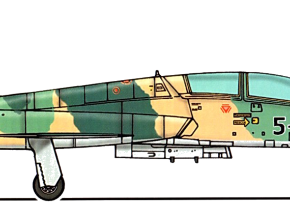 Самолет Northrop T-38B Talon - чертежи, габариты, рисунки