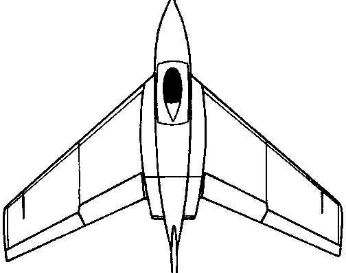 Самолет Northrop X-4 Bantam (USA) (1948) - чертежи, габариты, рисунки
