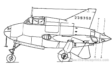 Northrop XP-46 aircraft - drawings, dimensions, figures