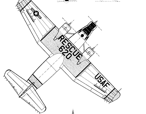 Самолет Northrop YC-125 Raider - чертежи, габариты, рисунки