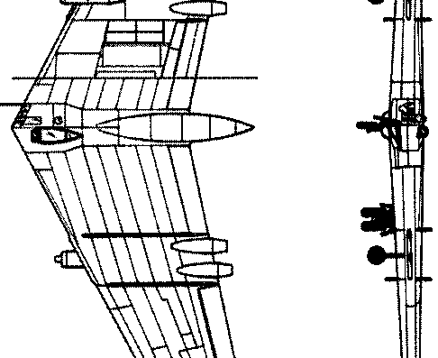 Northrop YRB-49 (USA) (1950) - drawings, dimensions, figures