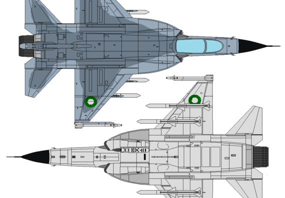 Самолет PAC JF-17 Thunder - чертежи, габариты, рисунки
