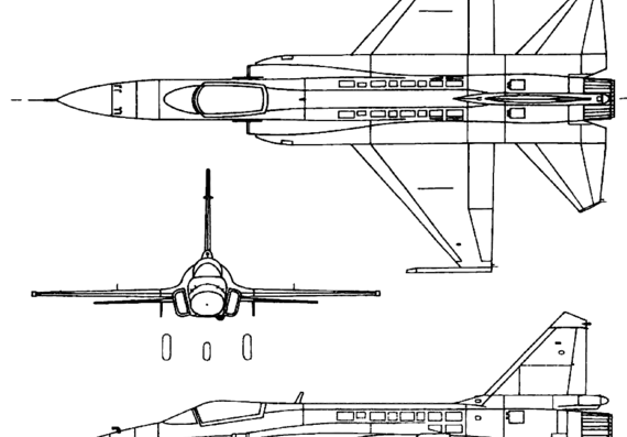 Самолет PAC JF-17 Thunder CAC FC-1 Xiaolong - чертежи, габариты, рисунки