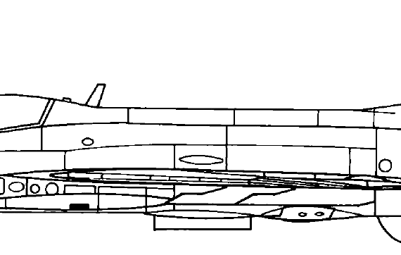 Самолет PLAAF J-7MG - чертежи, габариты, рисунки