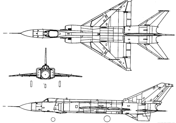 Самолет PLAAF J-8-1 - чертежи, габариты, рисунки