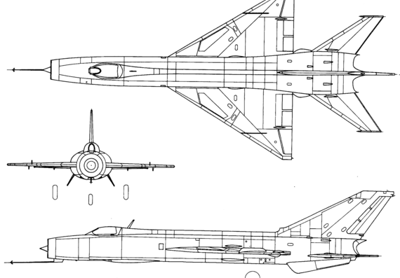 Самолет PLAAF J-8 - чертежи, габариты, рисунки