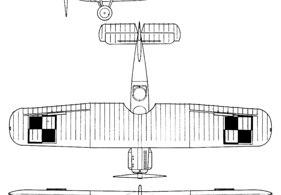 Самолет PWS-1 - чертежи, габариты, рисунки