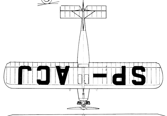 Самолет PWS-3 - чертежи, габариты, рисунки