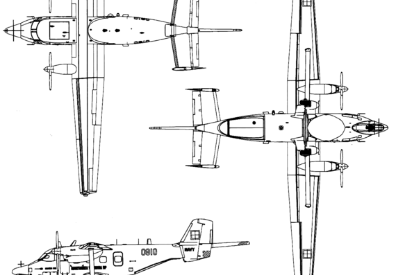 Самолет PZL M28B Bryza 1RM bis - чертежи, габариты, рисунки