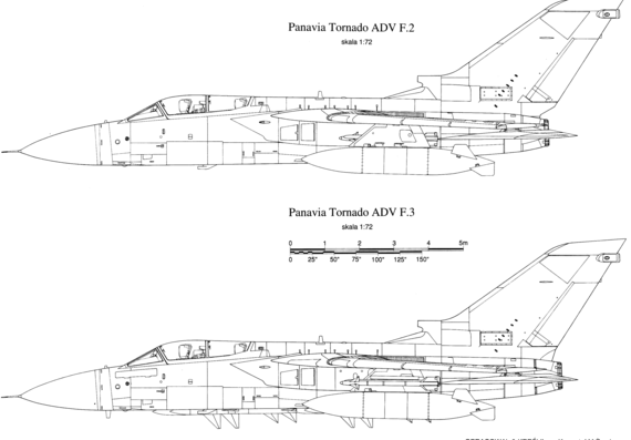 Самолет Panavia Tornado ADV - чертежи, габариты, рисунки