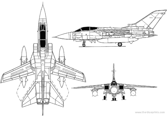 Panavia Tornado NAV Tornado F3 aircraft - drawings, dimensions, figures