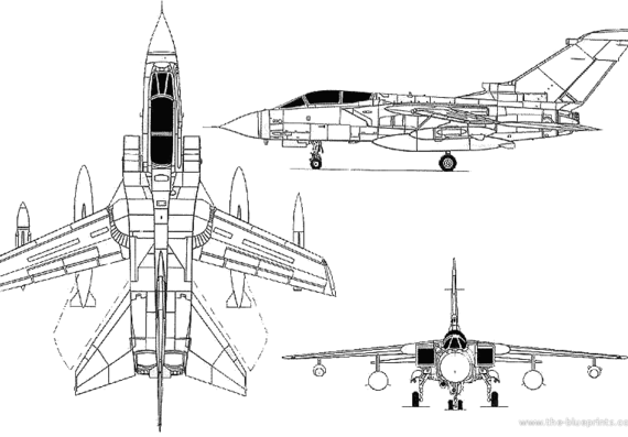 Самолет Panavia Tornado ADV Tornado GR 1 - чертежи, габариты, рисунки