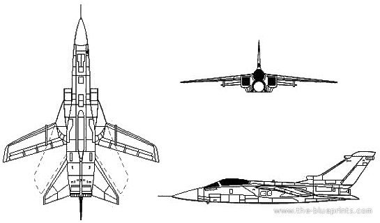 Самолет Panavia Tornado GR1 - чертежи, габариты, рисунки