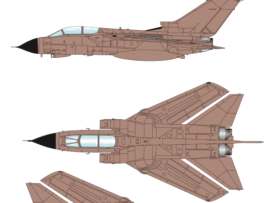 Panavia Tornado Gr.Mk.1 aircraft - drawings, dimensions, figures