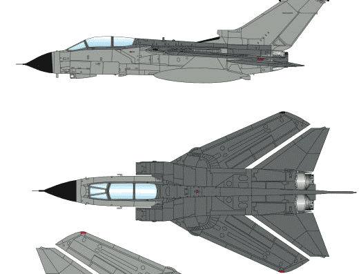 Самолет Panavia Tornado Gr.Mk.4 - чертежи, габариты, рисунки