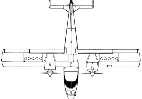 Самолет Partenavia P-68b Victor - чертежи, габариты, рисунки