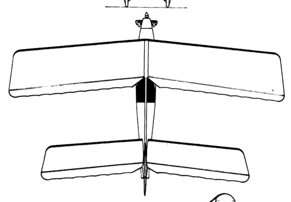 Самолет Peyret Taupin - чертежи, габариты, рисунки