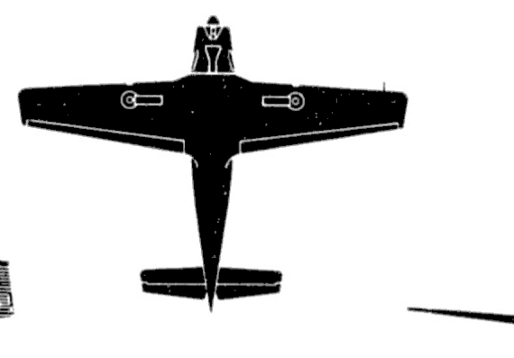 Самолет Piaggio P149D - чертежи, габариты, рисунки