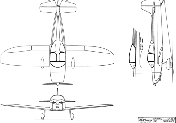Piel Emeraude aircraft (1959) - drawings, dimensions, figures