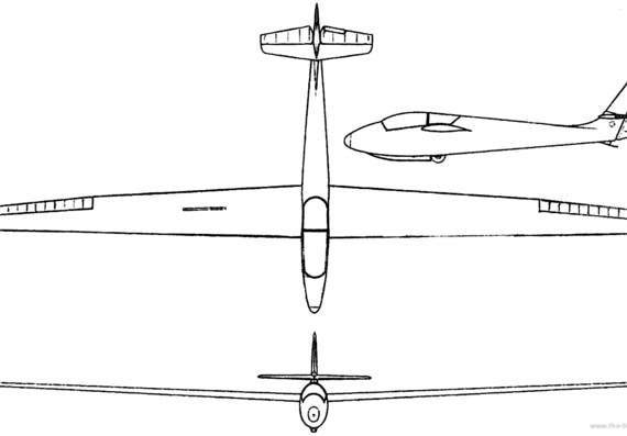 Самолет Pik-16 Vasama - чертежи, габариты, рисунки