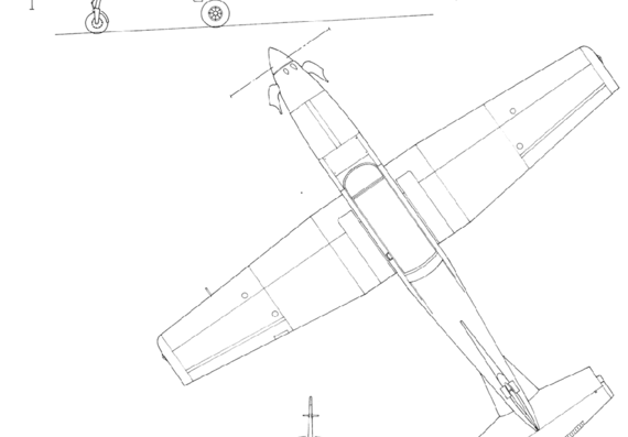 Самолет Pilatus PC7 - чертежи, габариты, рисунки