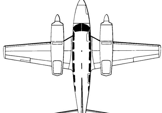 Piper PA-31 Navajo (USA) (1964) - drawings, dimensions, figures