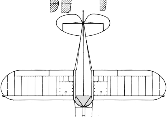 Самолет Piper Pa-22 Tri Pacer - чертежи, габариты, рисунки