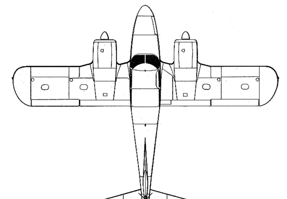 Самолет Piper Pa-23 Aztec - чертежи, габариты, рисунки