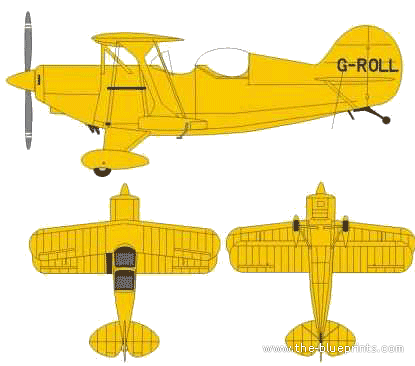 Самолет Pitts Special S.2A - чертежи, габариты, рисунки
