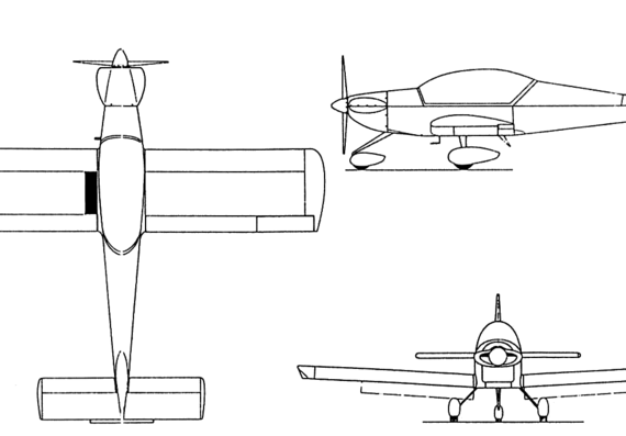 Самолет Pottier P-250S - чертежи, габариты, рисунки