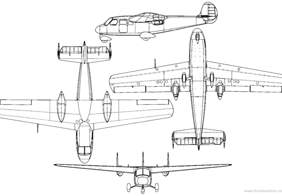 Самолет Praga 211 - чертежи, габариты, рисунки